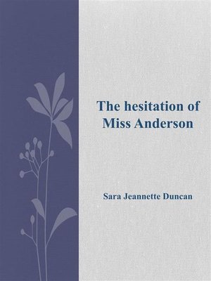 cover image of The hesitation of Miss Anderson